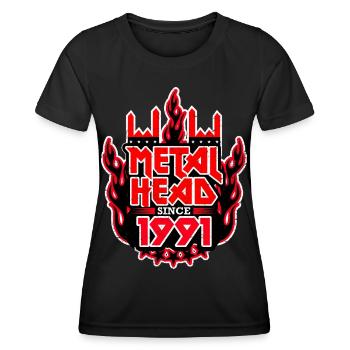 METALHEAD since 1991 - Women's Functional T-Shirt - black - Front - AI Model Female 172 light (172cm)