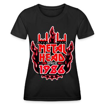 METALHEAD since 1986 - Women's Functional T-Shirt - black - Front - AI Model Female 172 light (172cm)