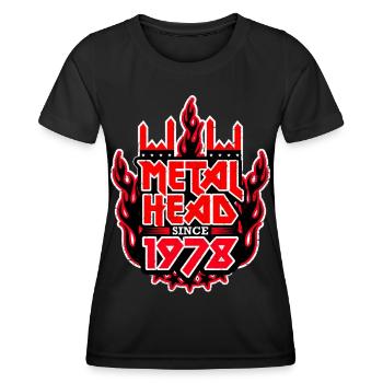 METALHEAD since 1978 - Women's Functional T-Shirt - black - Front - AI Model Female 172 light (172cm)