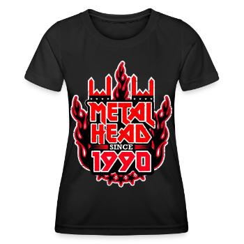 METALHEAD since 1990 - Women's Functional T-Shirt - black - Front - AI Model Female 172 light (172cm)