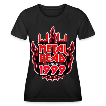 METALHEAD since 1999 - Frauen Funktions-T-Shirt - Schwarz - Vorne - AI Model Female 172 light (172cm)