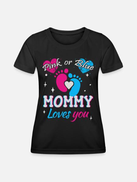 Rosa oder Blau, Mama liebt dich - Frauen Funktions-T-Shirt - Schwarz