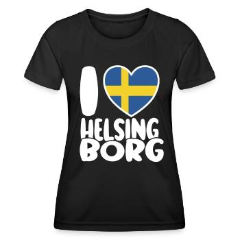 Ich liebe Helsingborg I love Sweden - Frauen Funktions-T-Shirt - Schwarz - Vorne - AI Model Female 172 light (172cm)