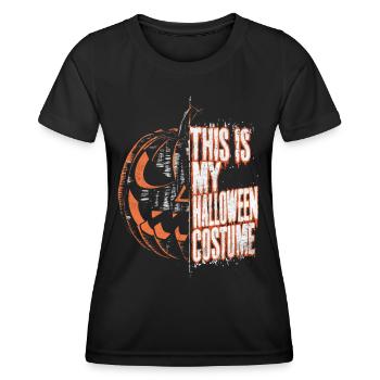 C’est mon costume d’Halloween - T-shirt sport Femme - noir - Devant - AI Model Female 172 light (172cm)