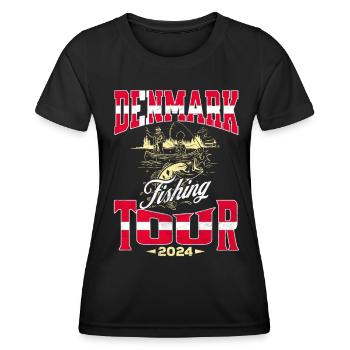 Tournée des anges au Danemark 2024 - T-shirt sport Femme - noir - Devant - AI Model Female 172 light (172cm)