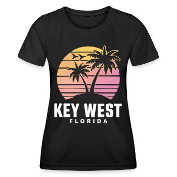Key West Florida Sunset Design - Women's Functional T-Shirt - black - Front - AI Model Female 172 light (172cm)