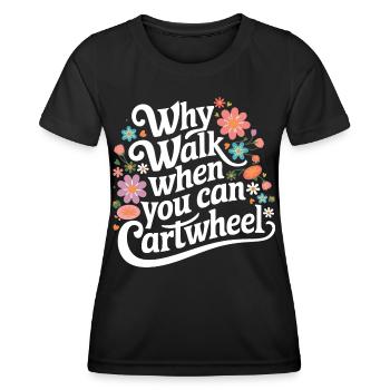 Turnen Turner Gymnastik - Frauen Funktions-T-Shirt - Schwarz - Vorne - AI Model Female 172 light (172cm)