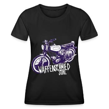 Simme Sr51/Schwalbenfahrer / Ostalgie /Mofa / KR51 - Frauen Funktions-T-Shirt - Schwarz - Vorne - AI Model Female 172 light (172cm)