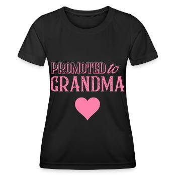 Grand-mère transporte grand-mère à grand-mère - T-shirt sport Femme - noir - Devant - AI Model Female 172 light (172cm)