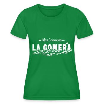 La Gomera Été Soleil Plage Poissons de Mer Vacances - T-shirt sport Femme - vert - Devant - AI Model Female 172 dark (172cm)