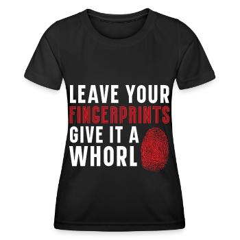Laissez vos empreintes digitales Laissez un - T-shirt sport Femme - noir - Devant - AI Model Female 172 light (172cm)