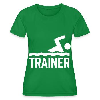 Entraîneur de natation Cours de natation Moniteur de natation - T-shirt sport Femme - vert - Devant - AI Model Female 172 dark (172cm)