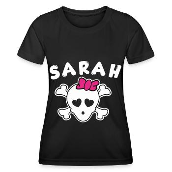 Pirate Sarah Design pour les filles et les femmes - T-shirt sport Femme - noir - Devant - AI Model Female 172 light (172cm)