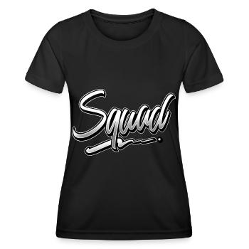 Squad - Frauen Funktions-T-Shirt - Schwarz - Vorne - AI Model Female 172 light (172cm)