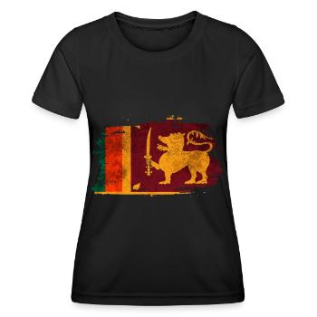 Sri Lanka Flag - Women's Functional T-Shirt - black - Front - AI Model Female 172 light (172cm)