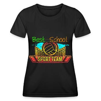 Équipe de volleyball Sports scolaires - T-shirt sport Femme - noir - Devant - AI Model Female 172 light (172cm)