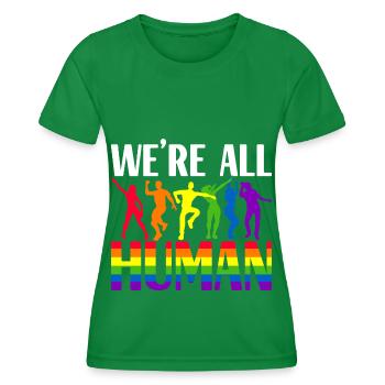 Fierté gaie LGBTQ - T-shirt sport Femme - vert - Devant - AI Model Female 172 dark (172cm)