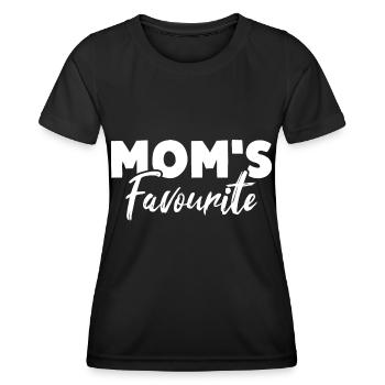 MOM'S FAVOURITE Mamas Liebling - Frauen Funktions-T-Shirt - Schwarz - Vorne - AI Model Female 172 light (172cm)