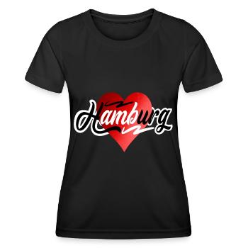 Hambourg - T-shirt sport Femme - noir - Devant - AI Model Female 172 light (172cm)