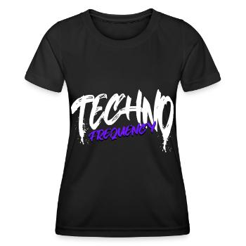 Techno - Women's Functional T-Shirt - black - Front - AI Model Female 172 light (172cm)