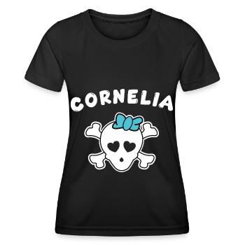 Piratin Cornelia Design für Mädchen und Frauen - Frauen Funktions-T-Shirt - Schwarz - Vorne - AI Model Female 172 light (172cm)
