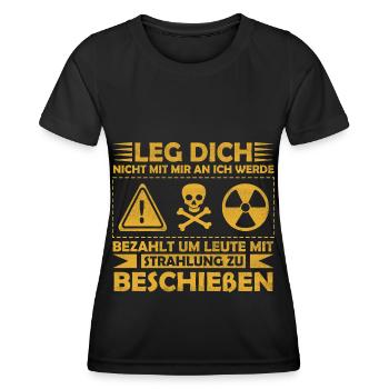 MTRA Medizinisch-Technischer Radiologie Assistent - Frauen Funktions-T-Shirt - Schwarz - Vorne - AI Model Female 172 light (172cm)