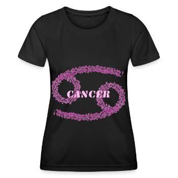 Symbole du zodiaque du cancer, abstraction - T-shirt sport Femme - noir - Devant - AI Model Female 172 light (172cm)