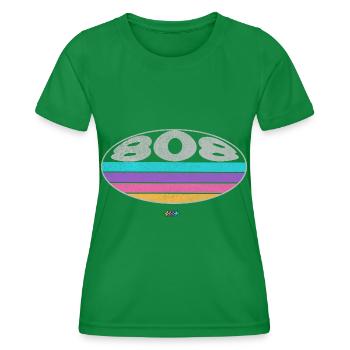 808 Analog SYNTHESIZER Drum Machine - Women's Functional T-Shirt - kelly green - Front - AI Model Female 172 dark (172cm)