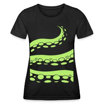 Fieser Tentakel - Frauen Funktions-T-Shirt - Schwarz - Vorne - AI Model Female 172 light (172cm)