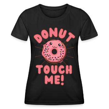 Donut touch me Donut kawaii - T-shirt sport Femme - noir - Devant - AI Model Female 172 light (172cm)