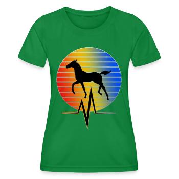 Pferd - EKG - Frauen Funktions-T-Shirt - Kelly Green - Vorne - AI Model Female 172 dark (172cm)