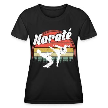 Karaté - T-shirt sport Femme - noir - Devant - AI Model Female 172 light (172cm)
