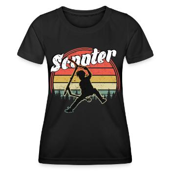 Freestyle Roller - Frauen Funktions-T-Shirt - Schwarz - Vorne - AI Model Female 172 light (172cm)