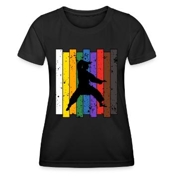 Karaté - T-shirt sport Femme - noir - Devant - AI Model Female 172 light (172cm)