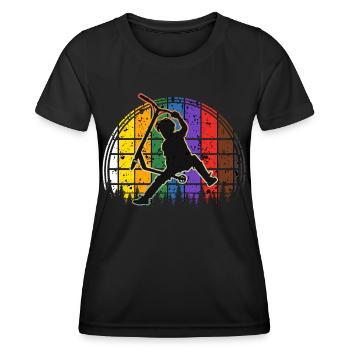 Freestyle Roller - Frauen Funktions-T-Shirt - Schwarz - Vorne - AI Model Female 172 light (172cm)