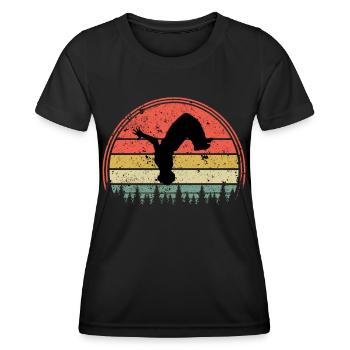 Free running - Women's Functional T-Shirt - black - Front - AI Model Female 172 light (172cm)