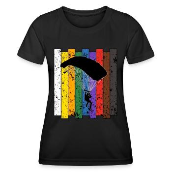parachute - Women's Functional T-Shirt - black - Front - AI Model Female 172 light (172cm)