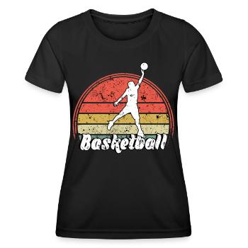Basketteur - Basket - BBall - Basket Ball - T-shirt sport Femme - noir - Devant - AI Model Female 172 light (172cm)