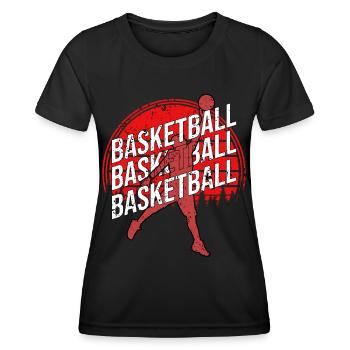 Basketteur - Basket - BBall - Basket Ball - T-shirt sport Femme - noir - Devant - AI Model Female 172 light (172cm)