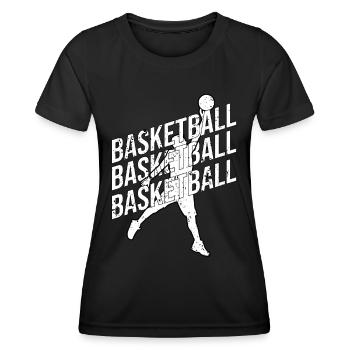 Basketteur - Basket - BBall - Basket Ball - T-shirt sport Femme - noir - Devant - AI Model Female 172 light (172cm)