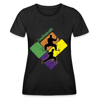 Karaté - T-shirt sport Femme - noir - Devant - AI Model Female 172 light (172cm)