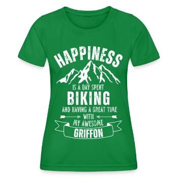 Cyclisme et Griffon - T-shirt sport Femme - vert - Devant - AI Model Female 172 dark (172cm)