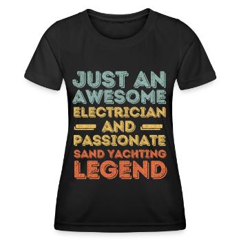 Electrician sand sails retro - Women's Functional T-Shirt - black - Front - AI Model Female 172 light (172cm)