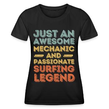 Mechanic surfing retro - Women's Functional T-Shirt - black - Front - AI Model Female 172 light (172cm)