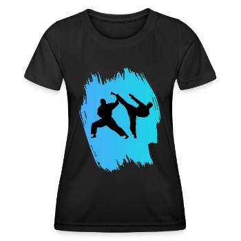 Karaté - T-shirt sport Femme - noir - Devant - AI Model Female 172 light (172cm)