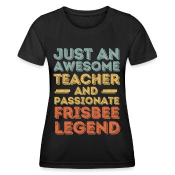 Teacher Frisbee retro - Women's Functional T-Shirt - black - Front - AI Model Female 172 light (172cm)
