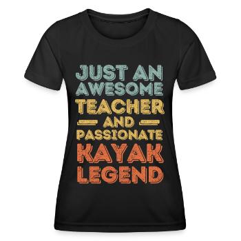 Teacher Kayak retro - Women's Functional T-Shirt - black - Front - AI Model Female 172 light (172cm)