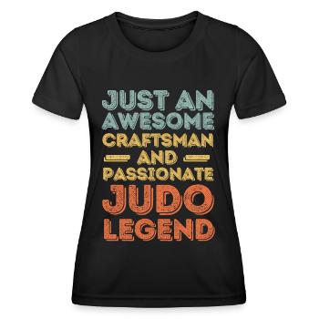 Craftsman Judo retro - Women's Functional T-Shirt - black - Front - AI Model Female 172 light (172cm)