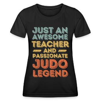 Teacher Judo retro - Women's Functional T-Shirt - black - Front - AI Model Female 172 light (172cm)