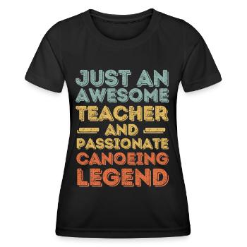Teacher Canoe retro - Women's Functional T-Shirt - black - Front - AI Model Female 172 light (172cm)